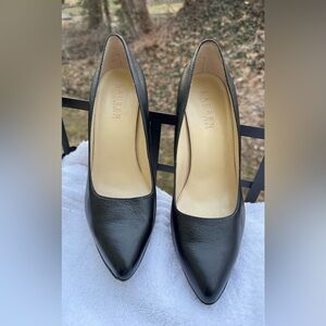 LAUREN RALPH LAUREN CLASSIC POINTED TOE DESIGN PUMPS HEELS  BLACK 7.5 M